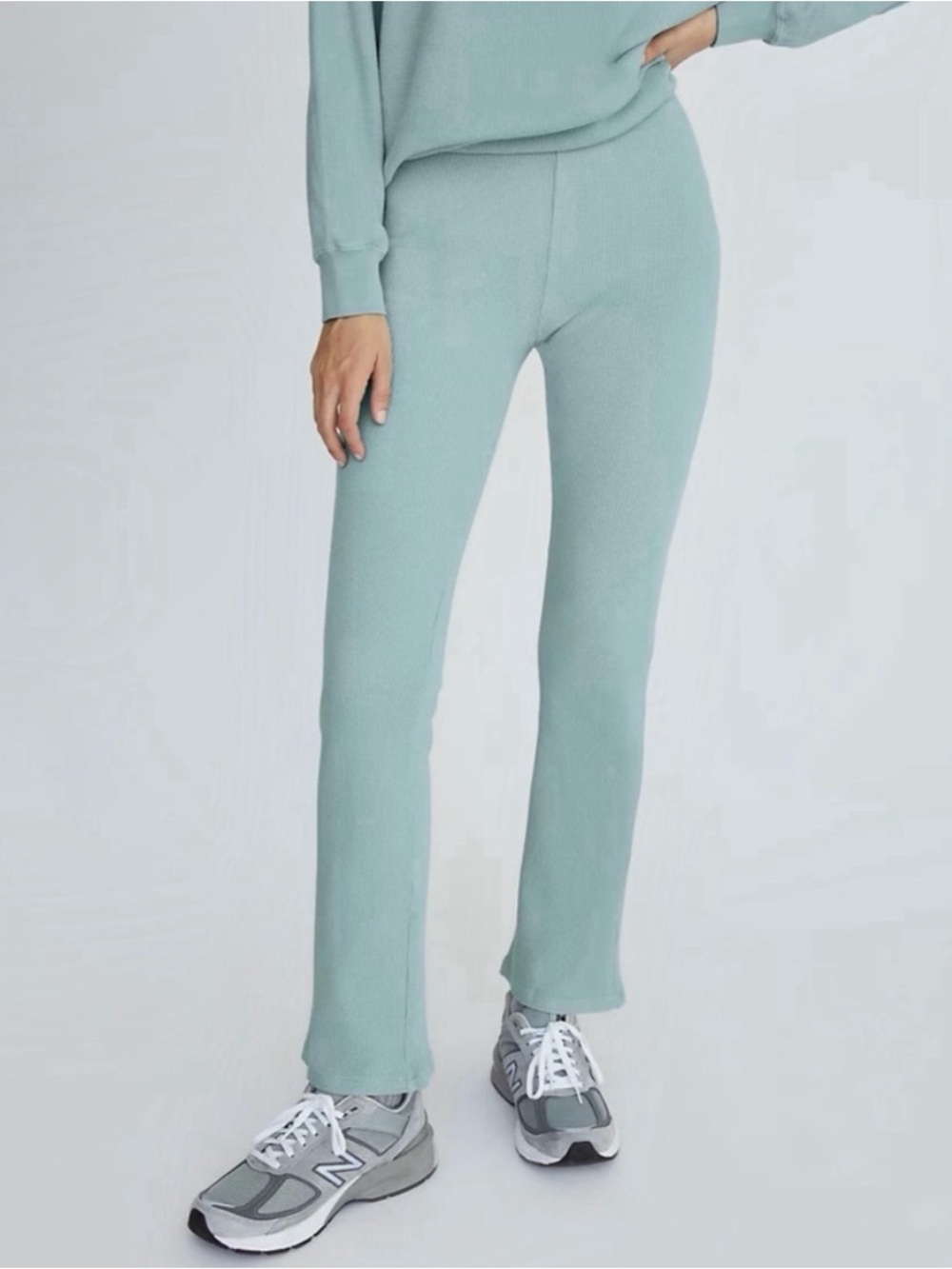 Aritzia Wilfred Free Parker waffle flare pants blue women’s XS flares baby blue